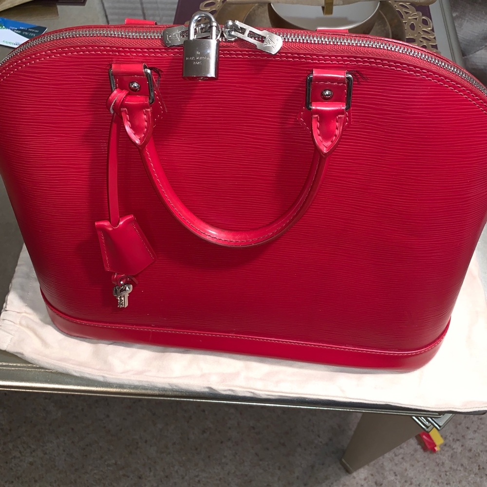Louis Vuitton ALMA PM RED TOTE BAG